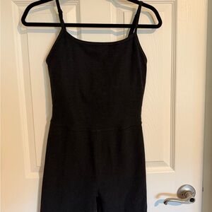 Beyond Yoga Spacedye Keep the Pace Biker Jumpsuit in Darkest Night